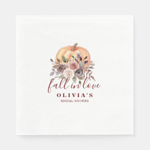 Serviette En Papier Baño Bohème Bourguignon automne floral Mariage de