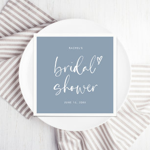 Serviette En Papier Baño de novia boho azul polvoriento