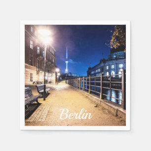 Serviette En Papier Banquettes près de la rivière Spree à Berlin, Alle