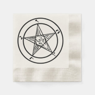 Serviette En Papier Baphomet Pentagram Satanic Cocktail en boîte Napki