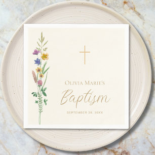 Serviette En Papier Baptême de la fleur sauvage 