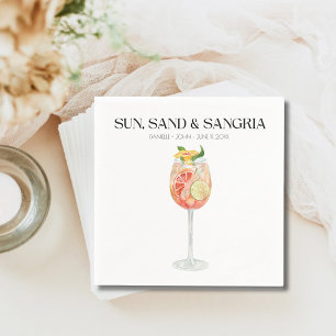 Serviette En Papier Bar à boissons Tropical Beach Wedding serviettes