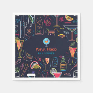 Serviette En Papier Bar à cocktails Professional Lumière néon