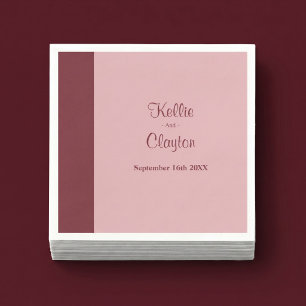 Serviette En Papier Bar Burgundy Minimaliste Moderne