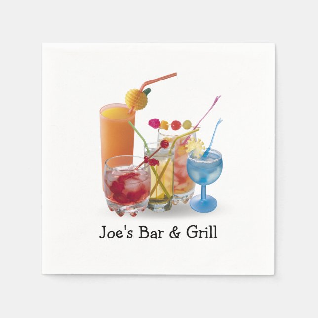 Serviette En Papier Bar Cocktails Collection (Devant)