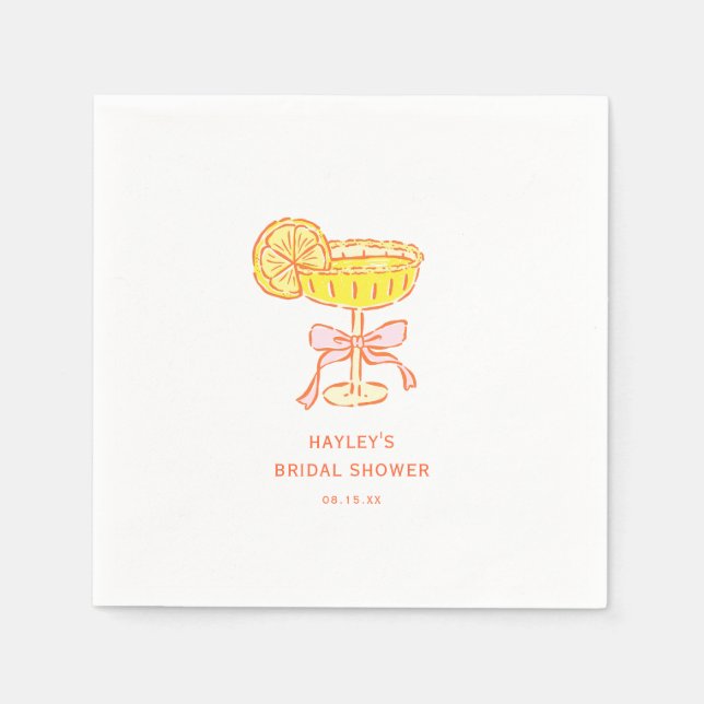 Serviette En Papier Bar de cocktail de mariage d'été (Devant)
