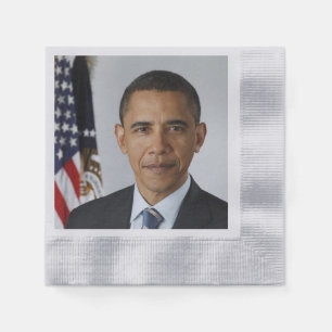 Serviette En Papier Barack Obama Président américain Portrait de la Ma