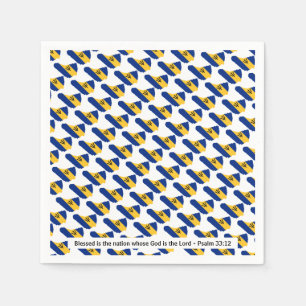 Serviette En Papier BARBADOS Blessé Nation célébrations Papier