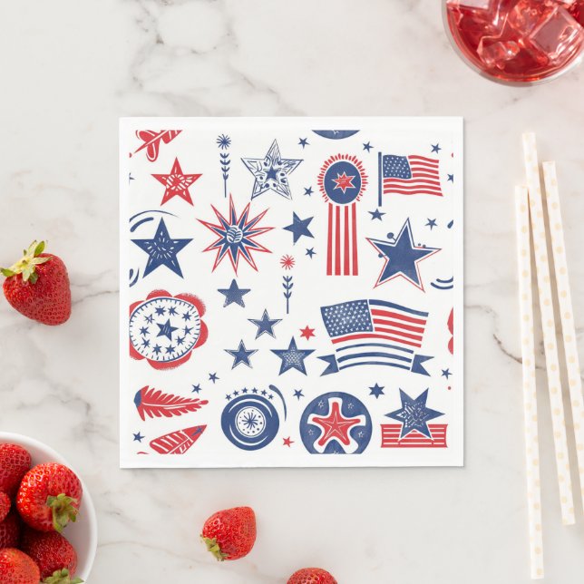 Serviette En Papier Barbecue à l'ancienne (En situation)