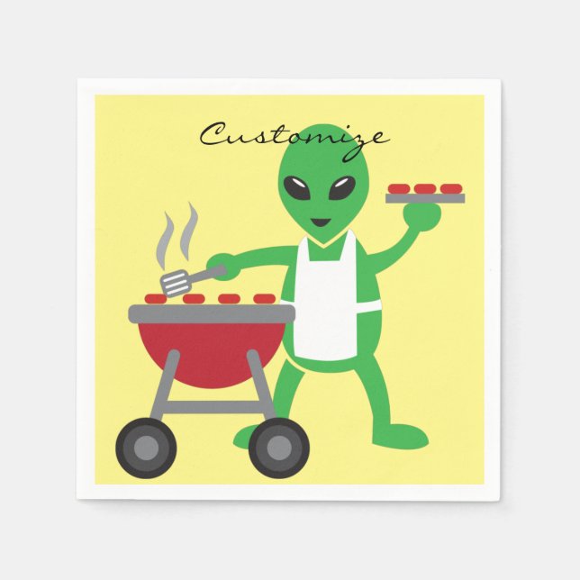 Serviette En Papier Barbecue Alien Cuisine Thunder_Cove (Devant)