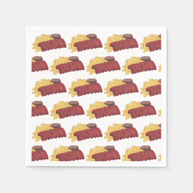 Serviette En Papier Barbecue Barbecue Barbecue Rib Cookoff (Devant)