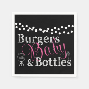 Serviette En Papier Barbecue de noir de rose de douche de bébé de BB