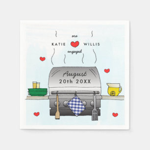 Serviette En Papier Barbecue Grill Engagement Papier de fête Napkin