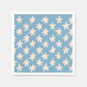 Serviette En Papier Barbecue Red Stripe White & Blue Family Stars