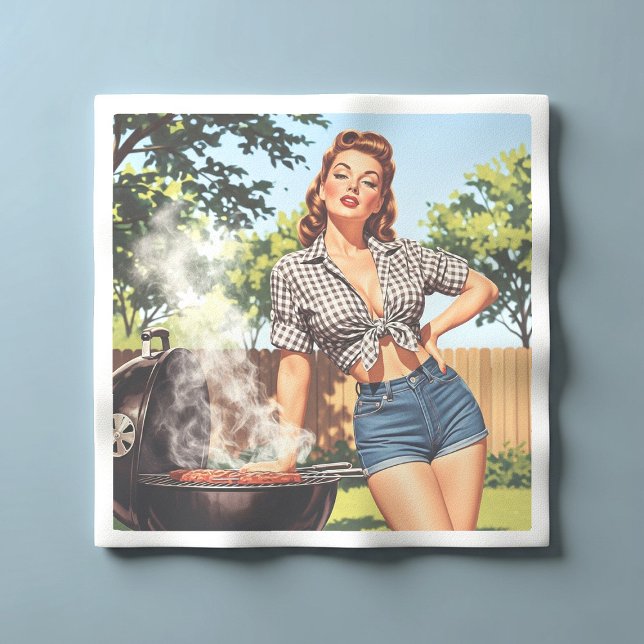 Serviette En Papier Barbecue Rétro Pin-up (Créateur téléchargé)