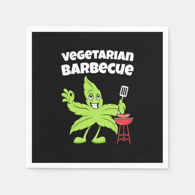 Serviette En Papier Barbecue végétarien (Devant)