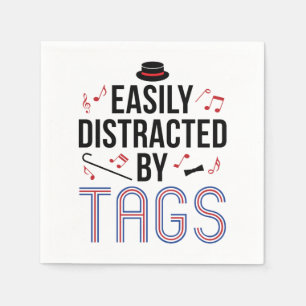 Serviette En Papier Barbershop Quartet facilement distrait par des éti