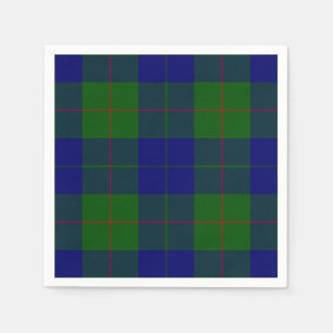 Serviette En Papier Barclay tartan bleu vert plaid