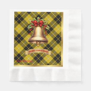 Serviette En Papier Barclay Tartan personnalisé Noël