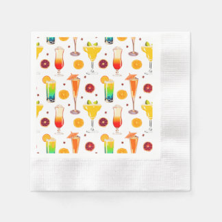 Serviette En Papier Barman Boissons Alcoolisées Mélangées Colorées Fêt