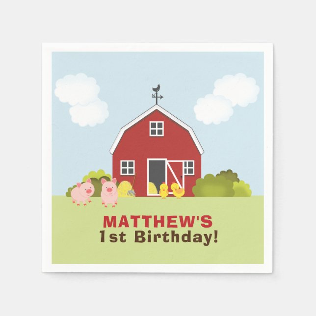 Serviette En Papier Barnyard (Devant)