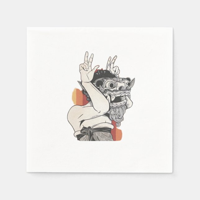 Serviette En Papier Barong Peekaboo (Devant)