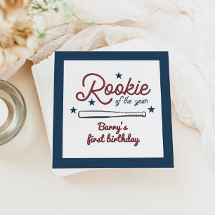 Serviette En Papier BARRY Rookie de l'année Baseball 1er anniversaire
