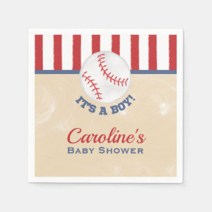 Serviette En Papier Baseball C'est un Baby shower garçon Napkin