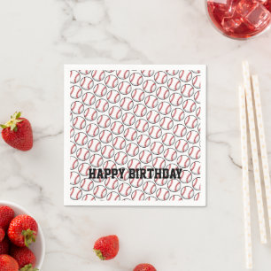 Serviette En Papier Baseball Joyeux Anniversaire Enfants Fête de sport