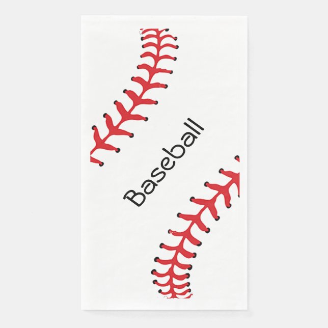 Serviette En Papier Baseball Stitch Design Guest Towel Napkin (Devant)