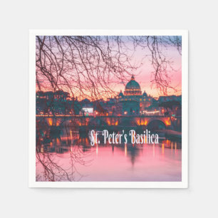 Serviette En Papier Basilique Saint-Pierre, Rome, Italie