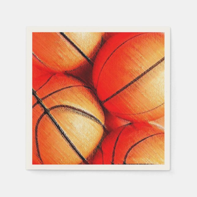 Serviette En Papier Basket-ball (Devant)