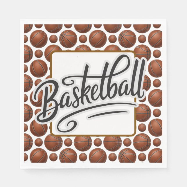 Serviette En Papier Basket-ball  (Devant)
