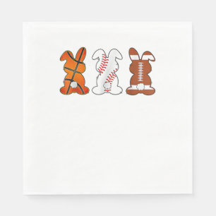 Serviette En Papier Basket-ball Football Sport Bunny de Pâques R