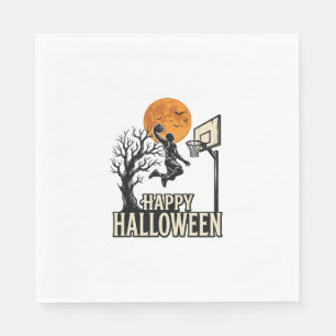 Serviette En Papier Basket-ball Halloween Joyeux Halloween Sport Vinta