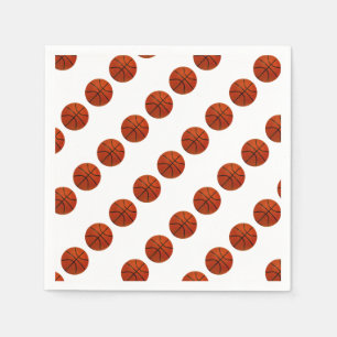 Serviette En Papier Basket-ball orange usé