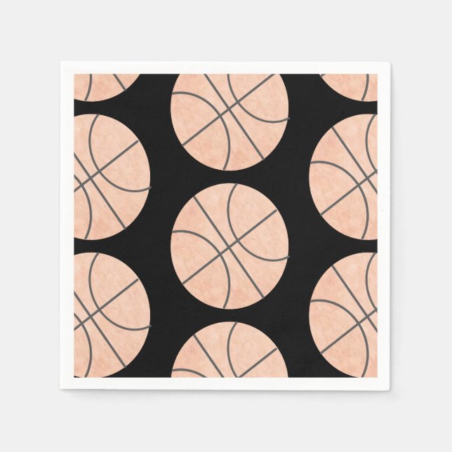 Serviette En Papier Basket-ball Sports Naples Aquarelle N'importe quel (Devant)