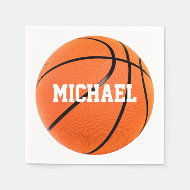 Serviette En Papier Basket-ball Votre nom (Devant)