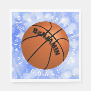 Serviette En Papier Basketball Papier Napkin Anniversaire Thème HAMbyW