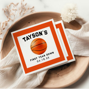 Serviette En Papier Basketball première année bas 1er anniversaire