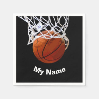 Serviette En Papier Basketball Votre Nom Personnalisé