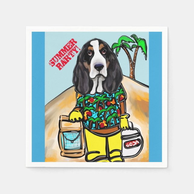 SERVIETTE EN PAPIER BASSET HOOK (Devant)