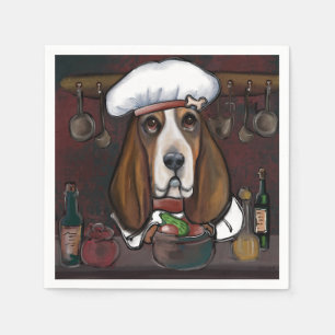 SERVIETTE EN PAPIER BASSET HOUND