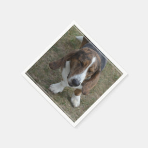 Serviette En Papier Basset Hound doux