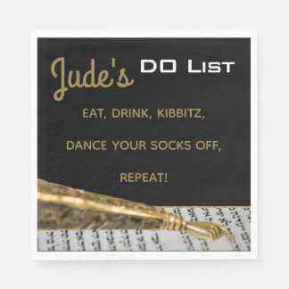 Serviette En Papier Bat Bar Mitzvah Gold Yad Napkins