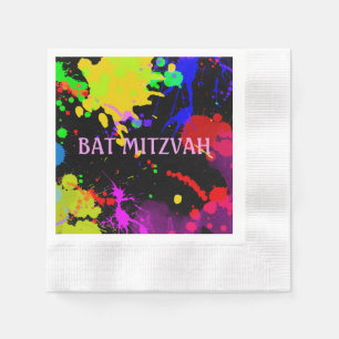 Serviette En Papier Bat/Bar Mitzvah Paint Splatter Papier Napkins