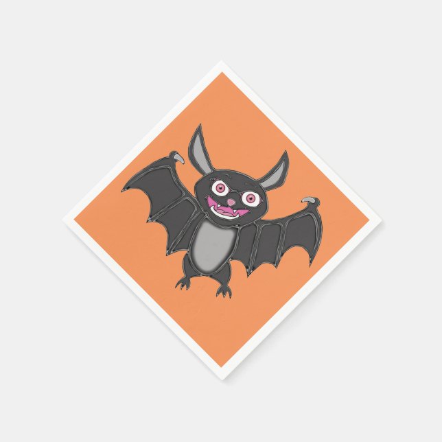 Serviette En Papier Bat d'Halloween (Coin)