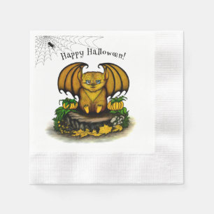 Serviette En Papier Bat d'Halloween mignonne