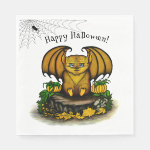 Serviette En Papier Bat d'Halloween mignonne