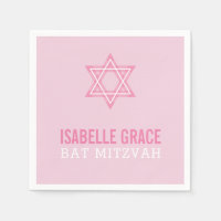 BAT MITZVAH moderne jolie étoile rose
